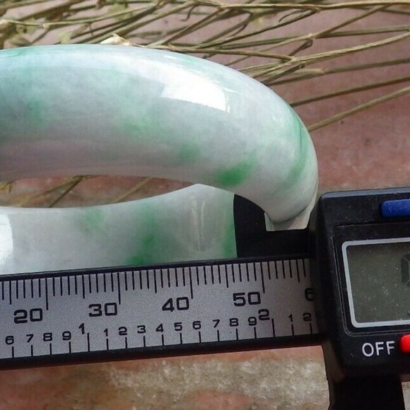 Certified Green 100% Natural A JADE Jadeite Bangle Bracelet 57mm 手镯 459584 - Picture 9 of 12